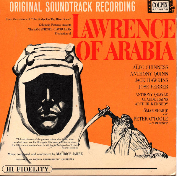 Maurice Jarre, London Philharmonic Orchestra : Lawrence Of Arabia (7", EP, 4 P)