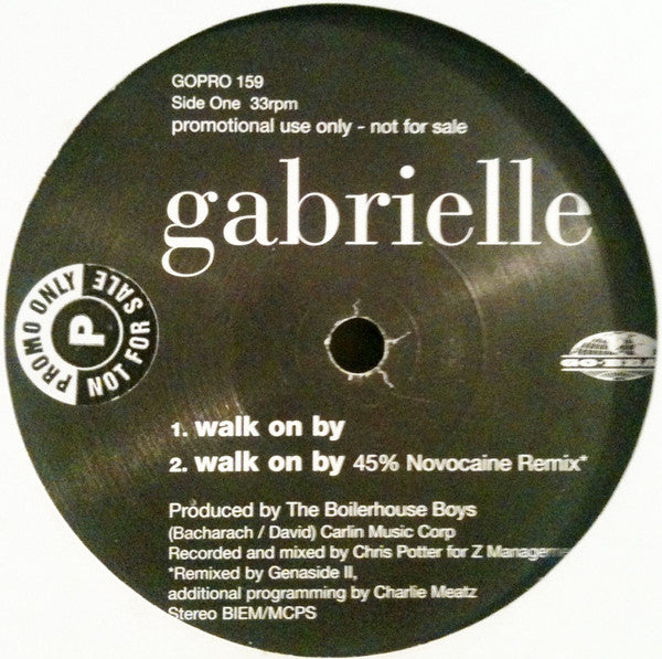 Gabrielle : Walk On By (12", Promo)