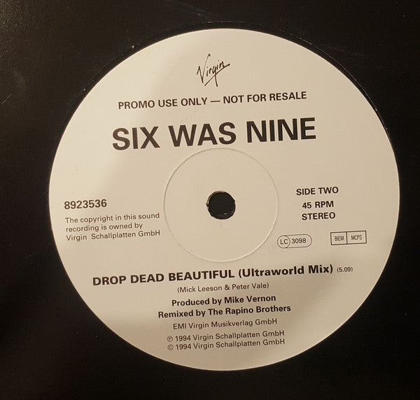 Six Was Nine : Drop Dead Beautiful (12", Promo)