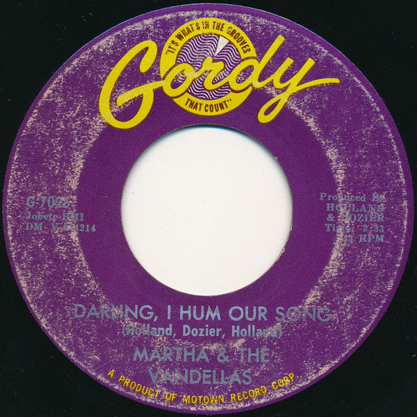 Martha & The Vandellas* : Quicksand / Darling, I Hum Our Song (7", Single, Ame)