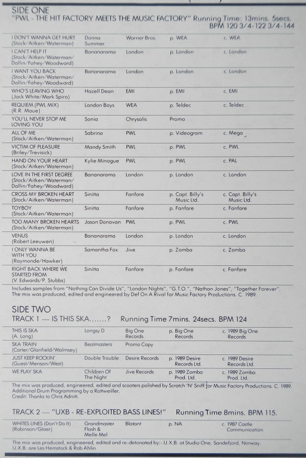 Various : Music Factory Mastermix - Issue No. 36 (2x12")