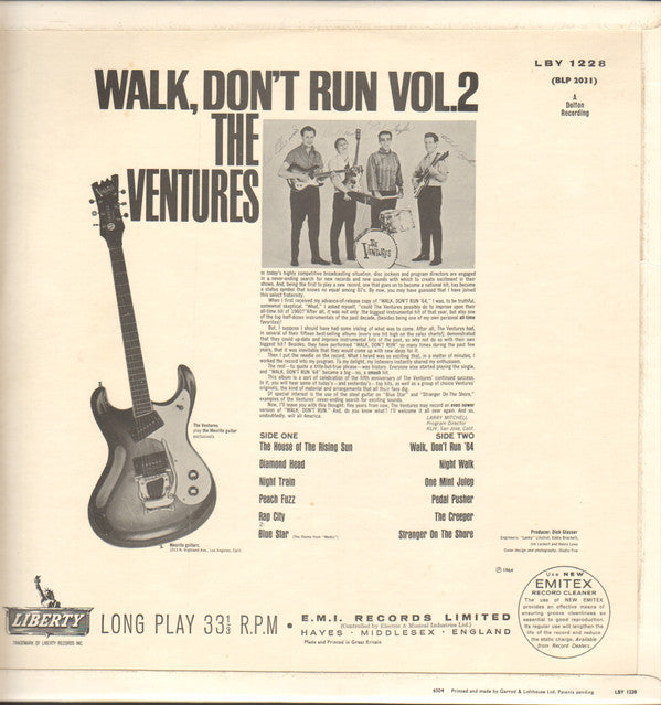 The Ventures : Walk, Don't Run Vol. 2 (LP, Mono)