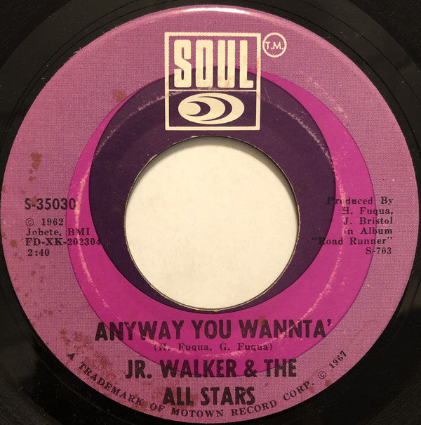 Junior Walker & The All Stars : Pucker Up Buttercup / Anyway You Wannta' (7", Single, Mono, ARP)