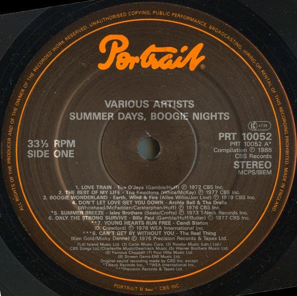 Various : Summer Days, Boogie Nights (LP, Comp)