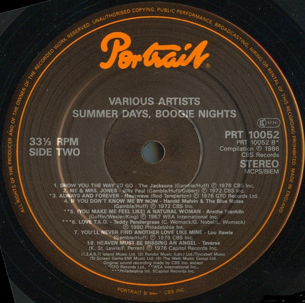Various : Summer Days, Boogie Nights (LP, Comp)