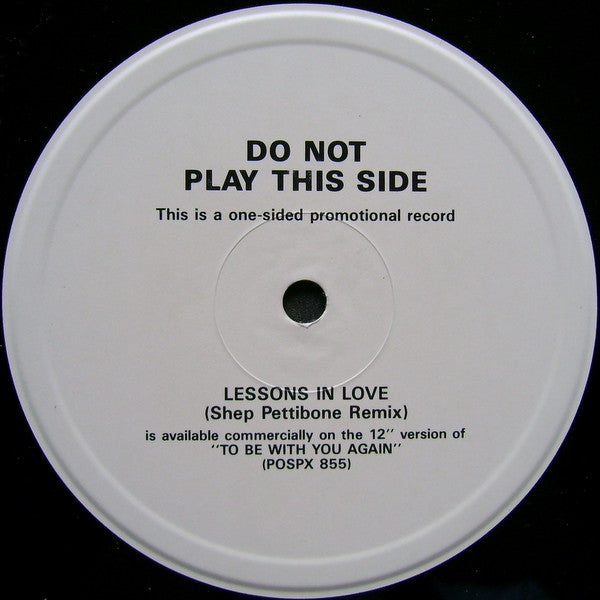 Level 42 : Lessons In Love (U.S. Remix) (12", S/Sided, Promo)