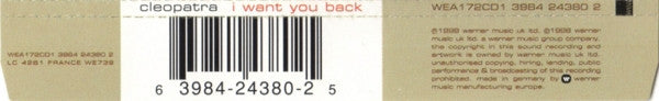 Cleopatra : I Want You Back (CD, Single)