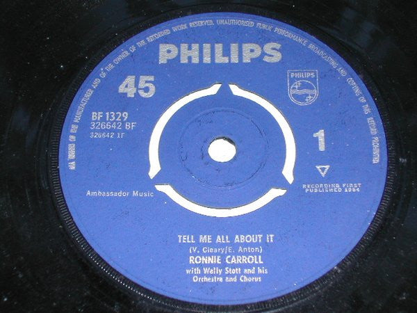 Ronnie Carroll : Tell Me All About It (7")