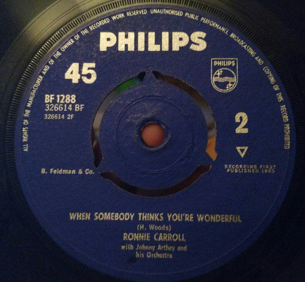 Ronnie Carroll : I Am (7")