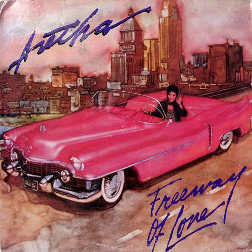 Aretha Franklin : Freeway Of Love (7", Single, Blu)