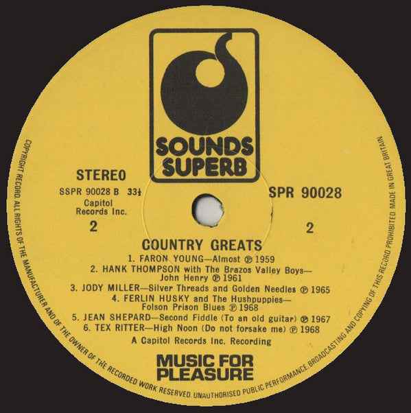 Various : Country Greats (LP, Comp, UK )