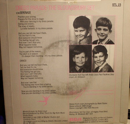 The Bloomsbury Set : Dress Parade (7", Single)