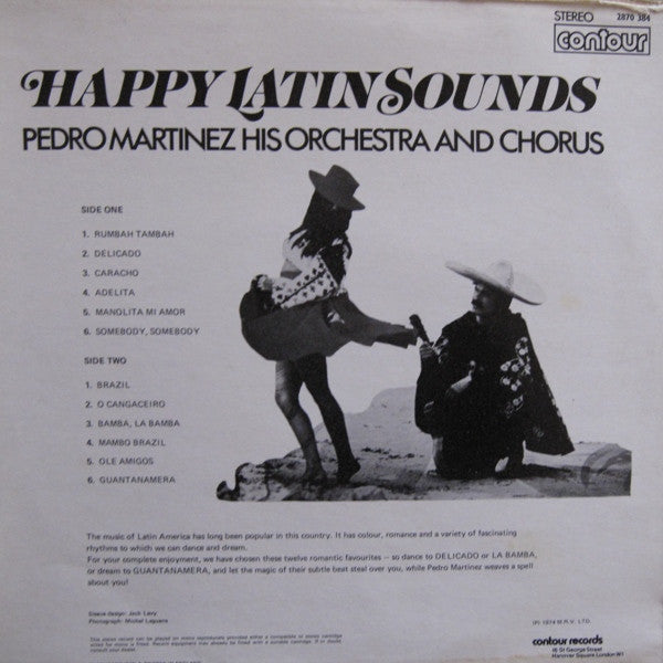 Pedro Martinez, His Orchestra And Chorus : Happy Latin Sounds (LP, Album)