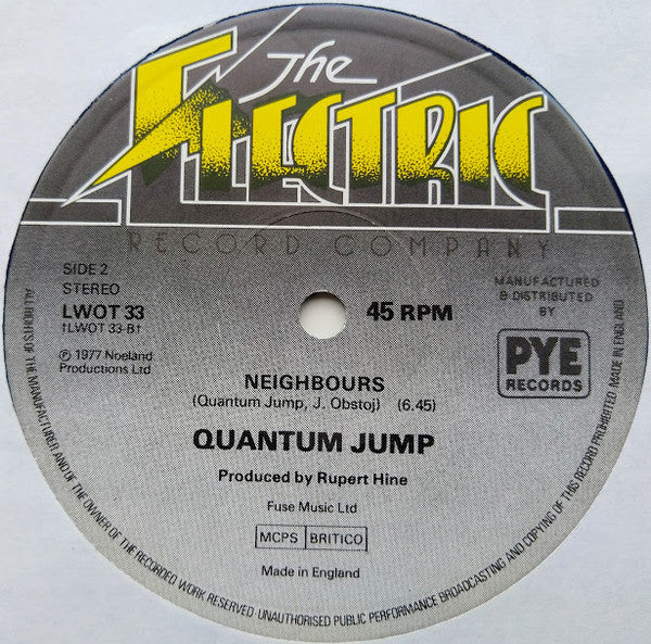 Quantum Jump : The Lone Ranger (12", Single, Blu)