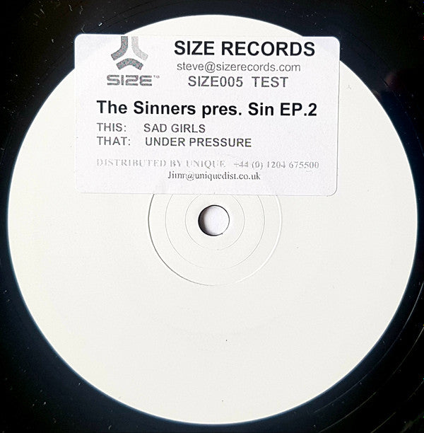 The Sinners : Sin EP.2 (12", EP, TP, W/Lbl)