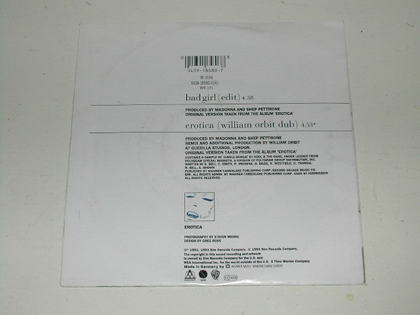 Madonna : Bad Girl (7", Single)