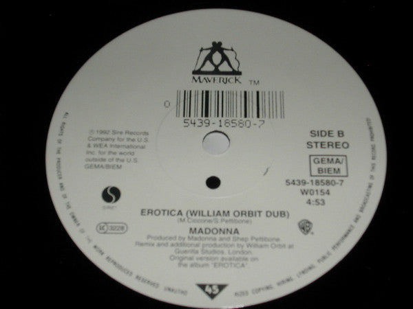 Madonna : Bad Girl (7", Single)