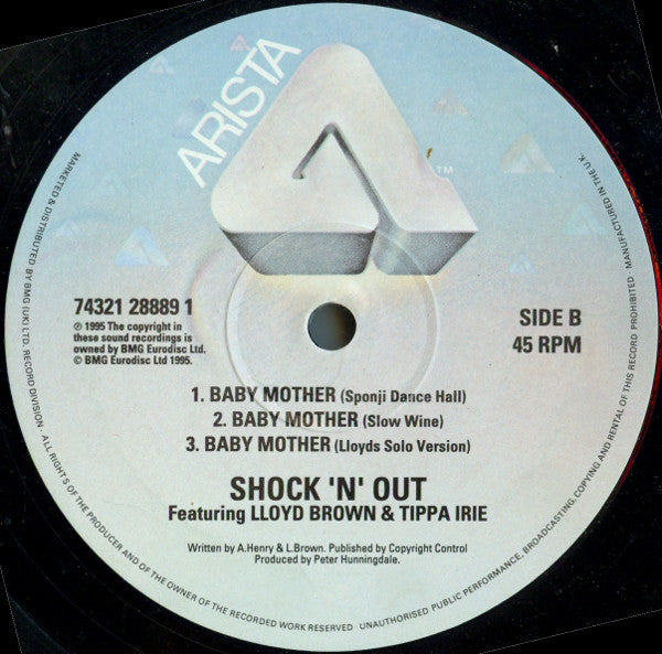 Shock 'N' Out Featuring Tippa Irie & Lloyd Brown : Baby Mother (12")