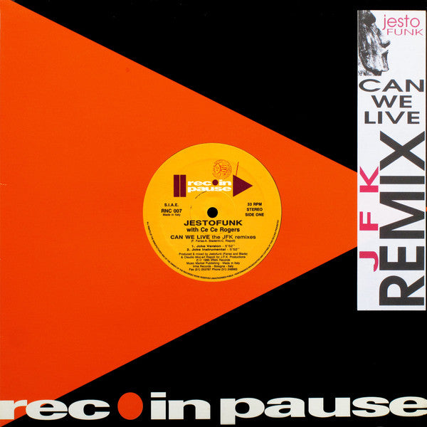 Jestofunk With  Ce Ce Rogers : Can We Live (The JFK Remixes) (12")