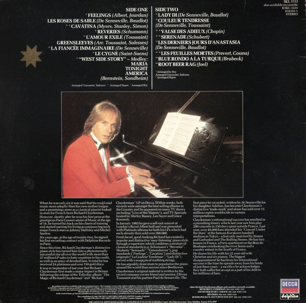 Richard Clayderman : The Music Of Richard Clayderman (LP, Comp)
