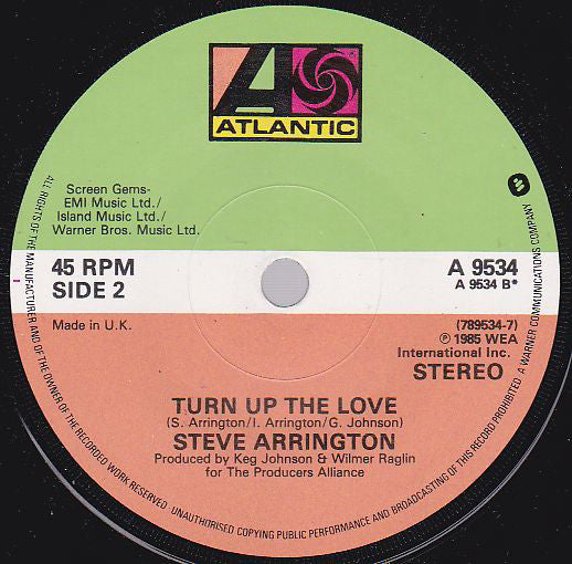 Steve Arrington : Dancin' In The Key Of Life (7", Single, Pap)
