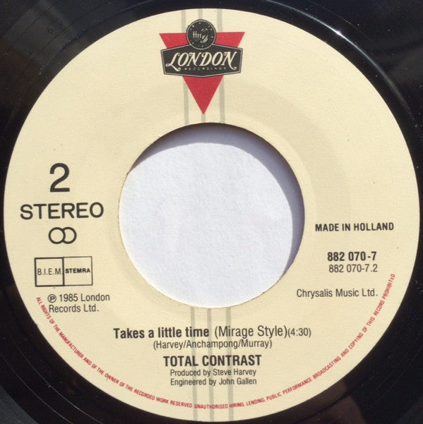 Total Contrast : Takes A Little Time (7", Single)