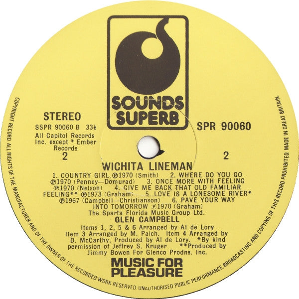 Glen Campbell : Wichita Lineman (LP, Comp)