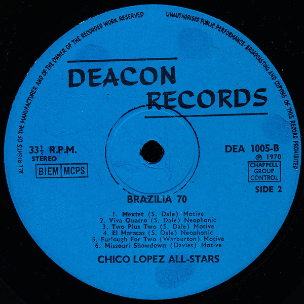 Brazilia 70 And The Chico Lopez All-Stars : South Of The Border (LP, Album)
