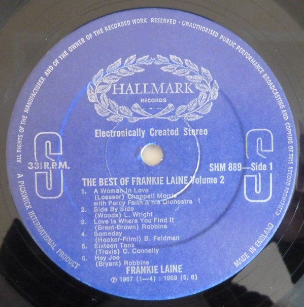 Frankie Laine : The Best Of Frankie Laine Vol.2 (LP, Comp)