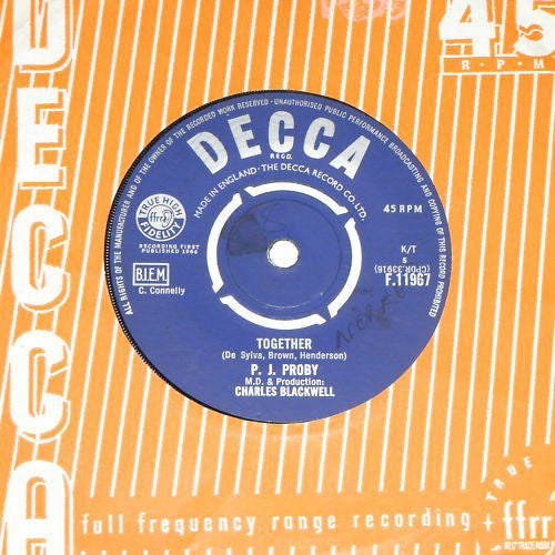 P.J. Proby : Together (7", Single)