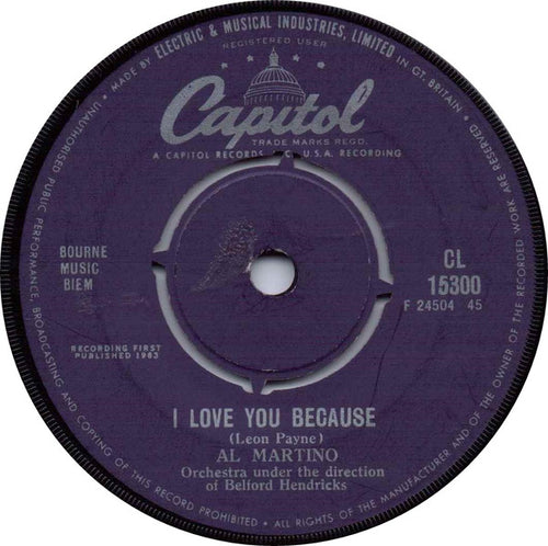 Al Martino : Merry-Go-Round / I Love You Because (7", Single)