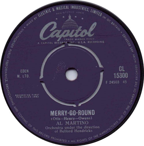 Al Martino : Merry-Go-Round / I Love You Because (7", Single)