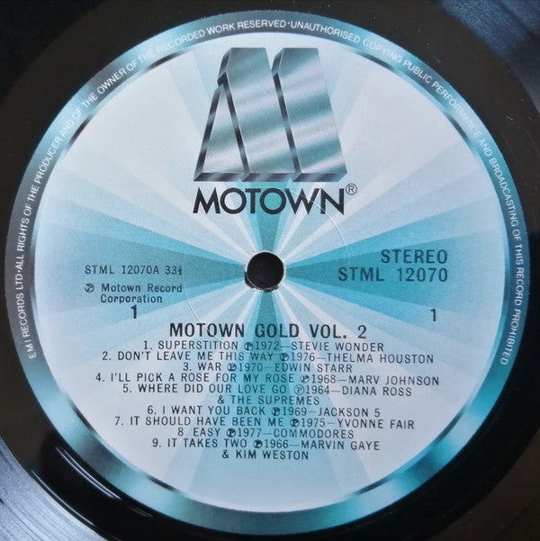 Various : Motown Gold Volume 2 (LP, Album, Comp)
