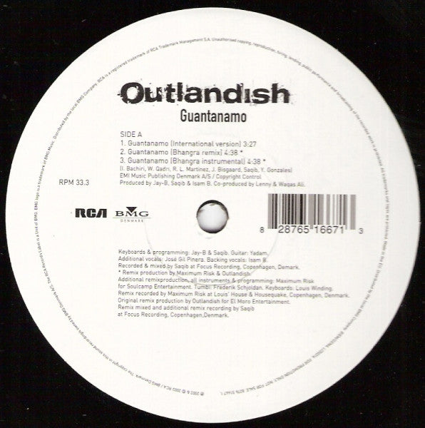 Outlandish : Guantanamo (12", Promo)