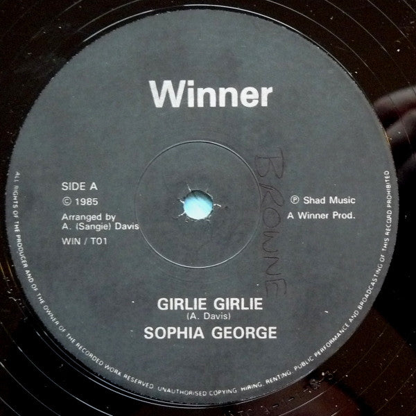 Sophia George / Winner All Stars : Girlie Girlie / Girl Rush (12", Single, Bla)