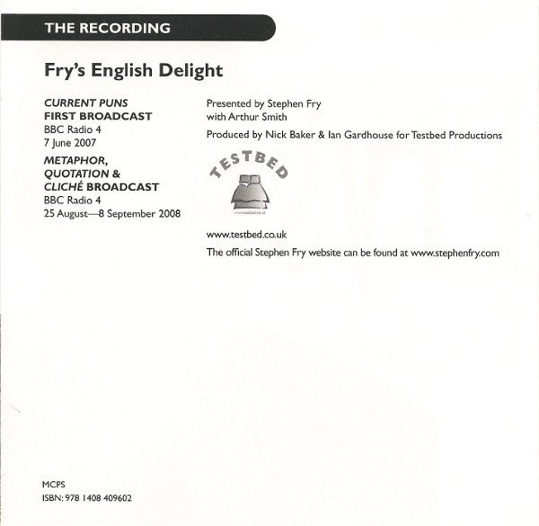 Stephen Fry : Fry's English Delight (2xCD)