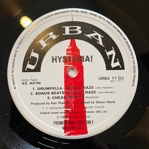 Hysteria! : Purple Haze (Dance Mix) (12", Promo)