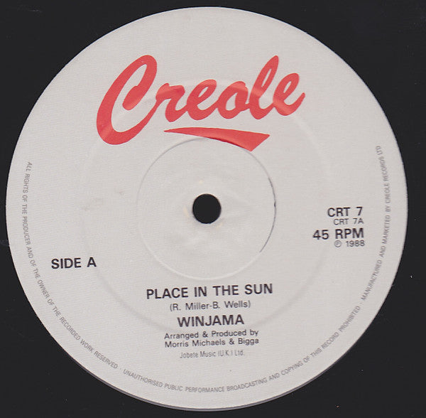Winjama : Place In The Sun (12")