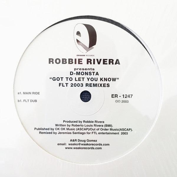 D-Monsta : Got You Let You Know 2003 (12")