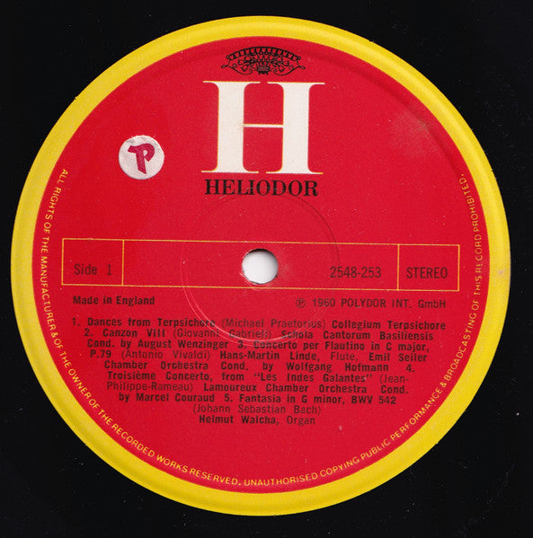 Praetorius*, Gabrieli*, Vivaldi*, Rameau*, Bach*, Telemann*, Handel* : A Baroque Festival (LP, Comp, RE)
