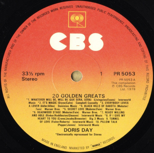 Doris Day : 20 Golden Greats (LP, Comp)