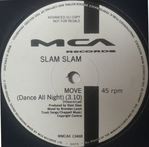 Slam Slam : Move (Dance All Night) (12", Promo)