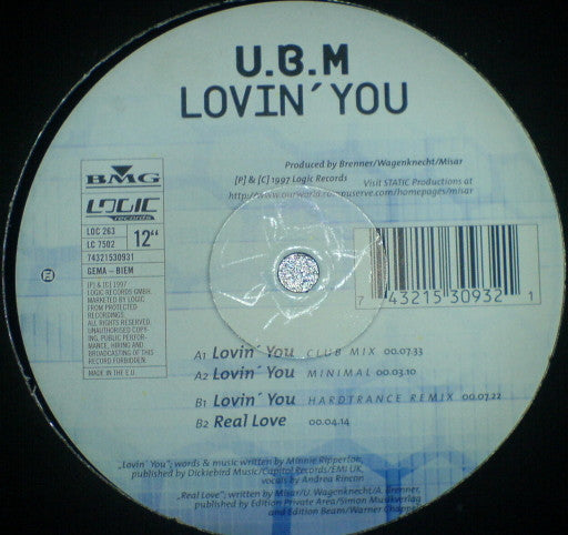 U.B.M* : Lovin' You (12")