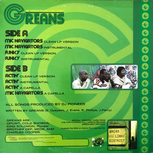 Greans : Mic Navigators / Actin' / Funky (12")