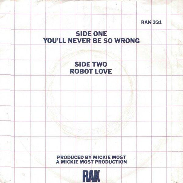 Hot Chocolate : You'll Never Be So Wrong (7", Single)