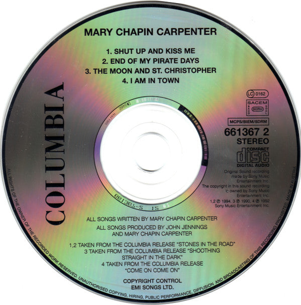 Mary Chapin Carpenter : Shut Up And Kiss Me (CD, Maxi)