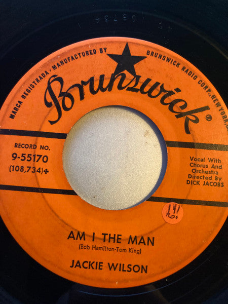 Jackie Wilson : Alone At Last (7")
