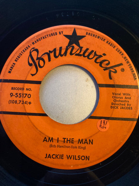 Jackie Wilson : Alone At Last (7")