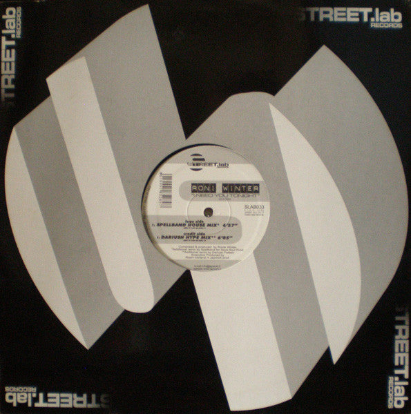 Roni Winter : I Need You Tonight (12")