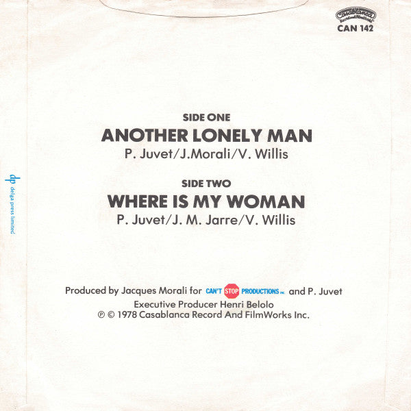 Patrick Juvet : Another Lonely Man (7", Single, Sol)